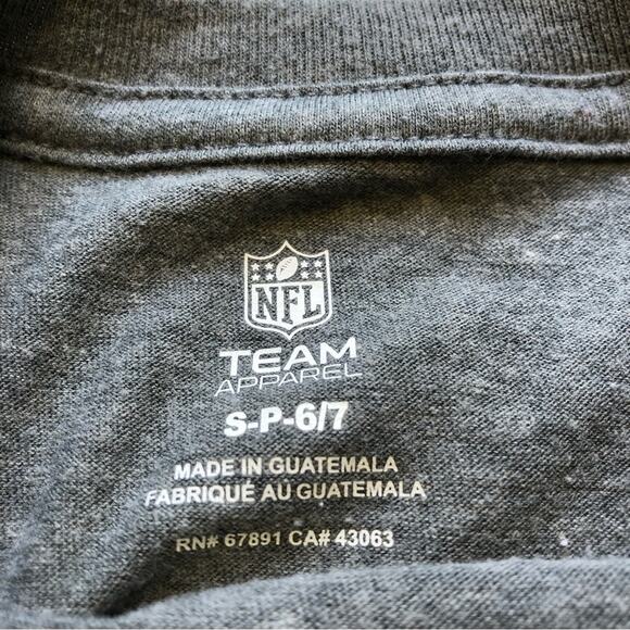 NFL Team Apparel NFL logo graphic gray tee shirt size Small 6-7 - Picture 5 of 8